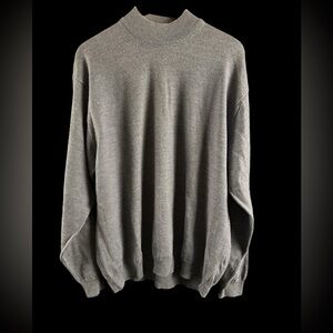 Pronto Uomo Mens Sweater 100% Merino Extra Fine Wool Size XL Blue Made In Italy.